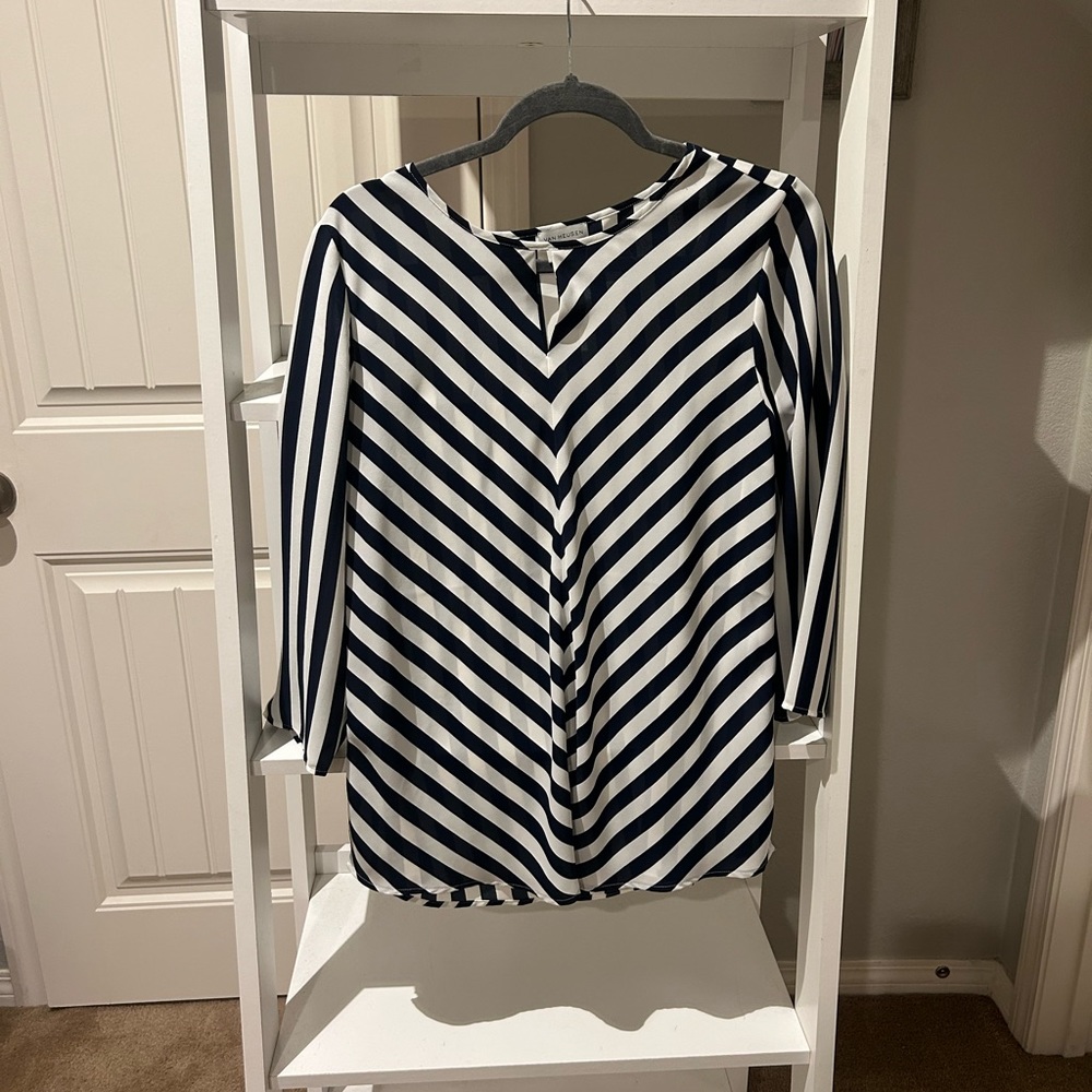 Striped blouse top size medium